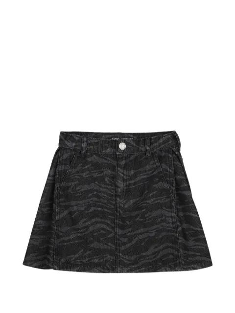 Zadig & Voltaire Kids tiger-print denim skirt