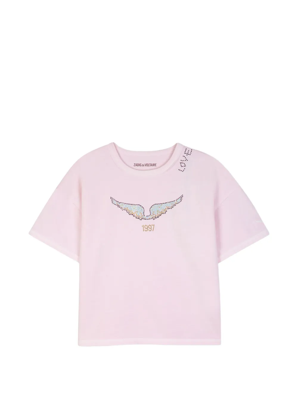 Zadig & Voltaire Kids T-shirt con strass - Rosa