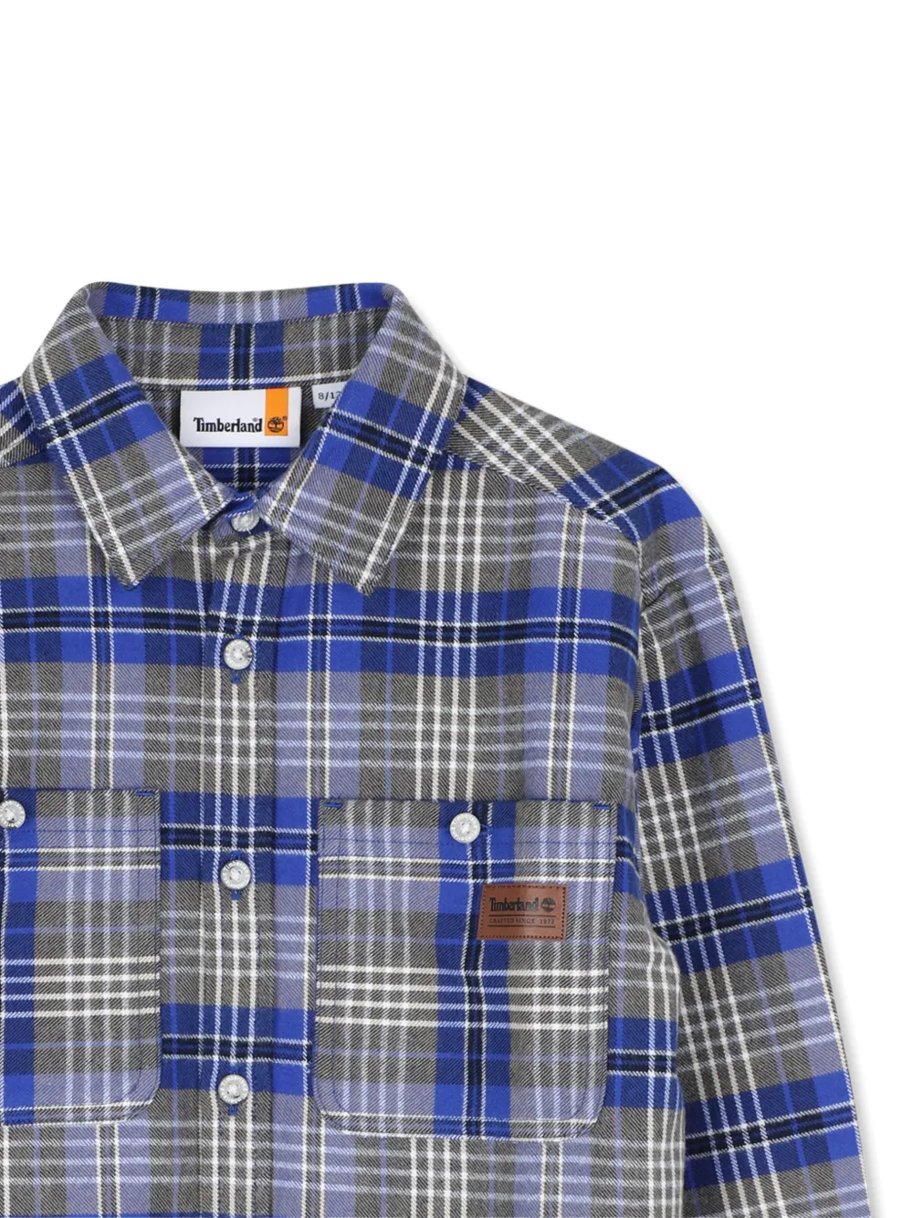 Timberland Kids Geruit shirt Blauw