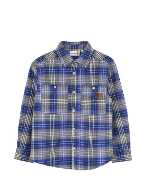 Burberry Kids Checkered Shirt | Blue | FARFETCH