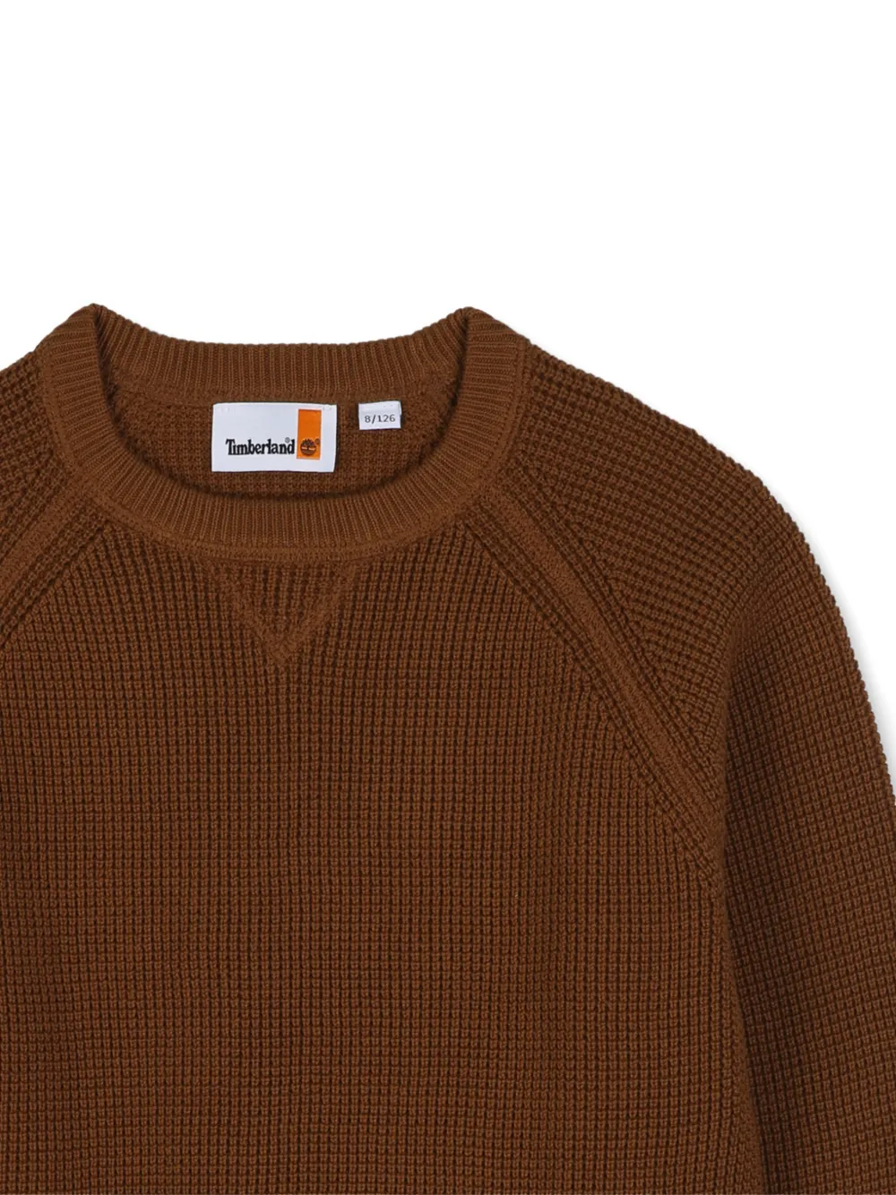 Timberland Kids Trui met wafelpatroon en raglan mouwen Bruin