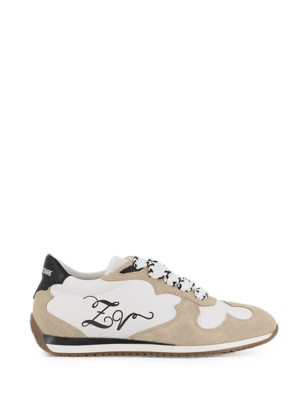 Zadig & Voltaire Kids logo-print panelled sneakers Wit