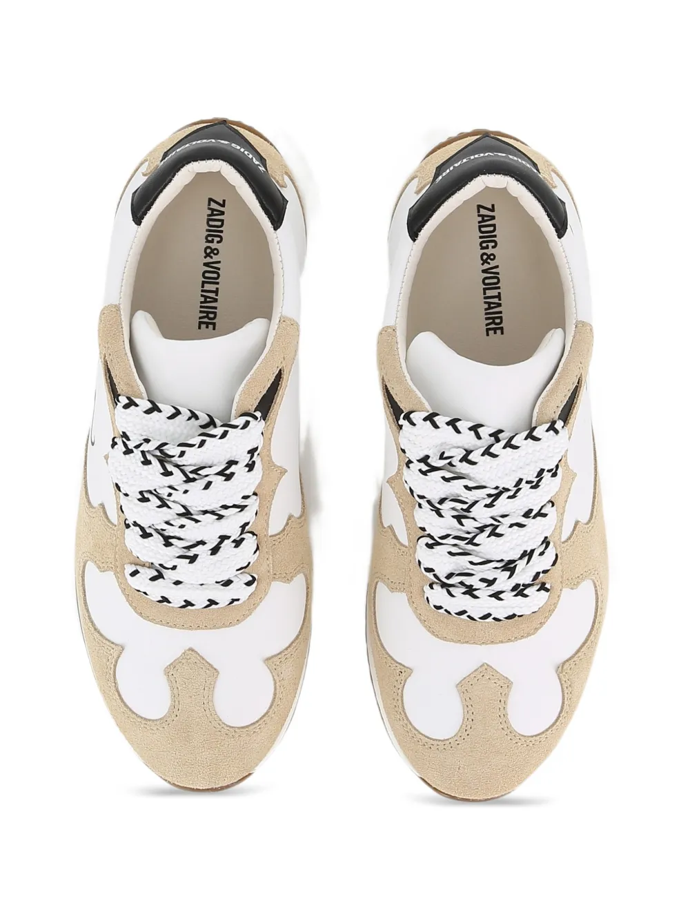 Zadig & Voltaire Kids logo-print panelled sneakers Wit