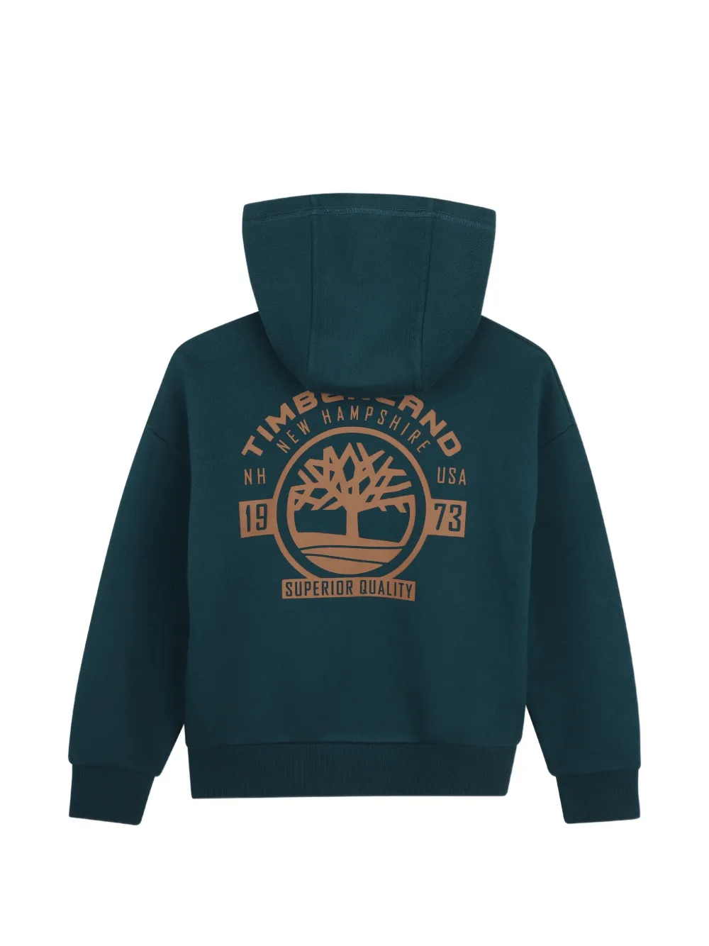 Timberland Kids Hoodie met logoprint en rits Groen