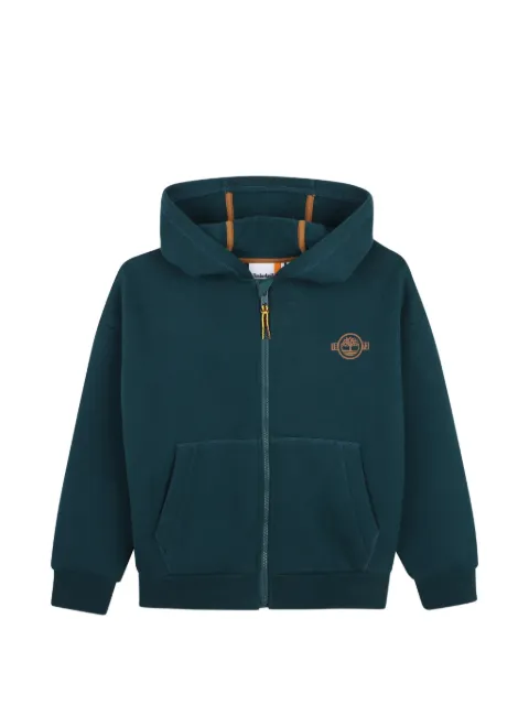 Timberland Kids logo-print zip-up hoodie