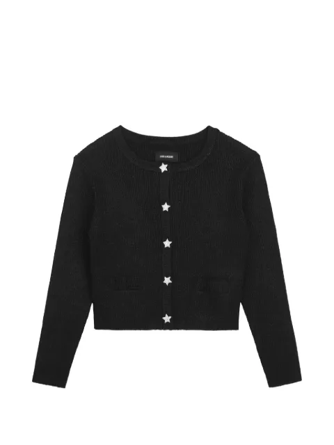 Zadig & Voltaire Kids Cardigan mit Sternknöpfen
