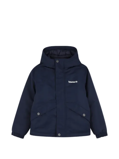Timberland Kids logo-print hooded parka