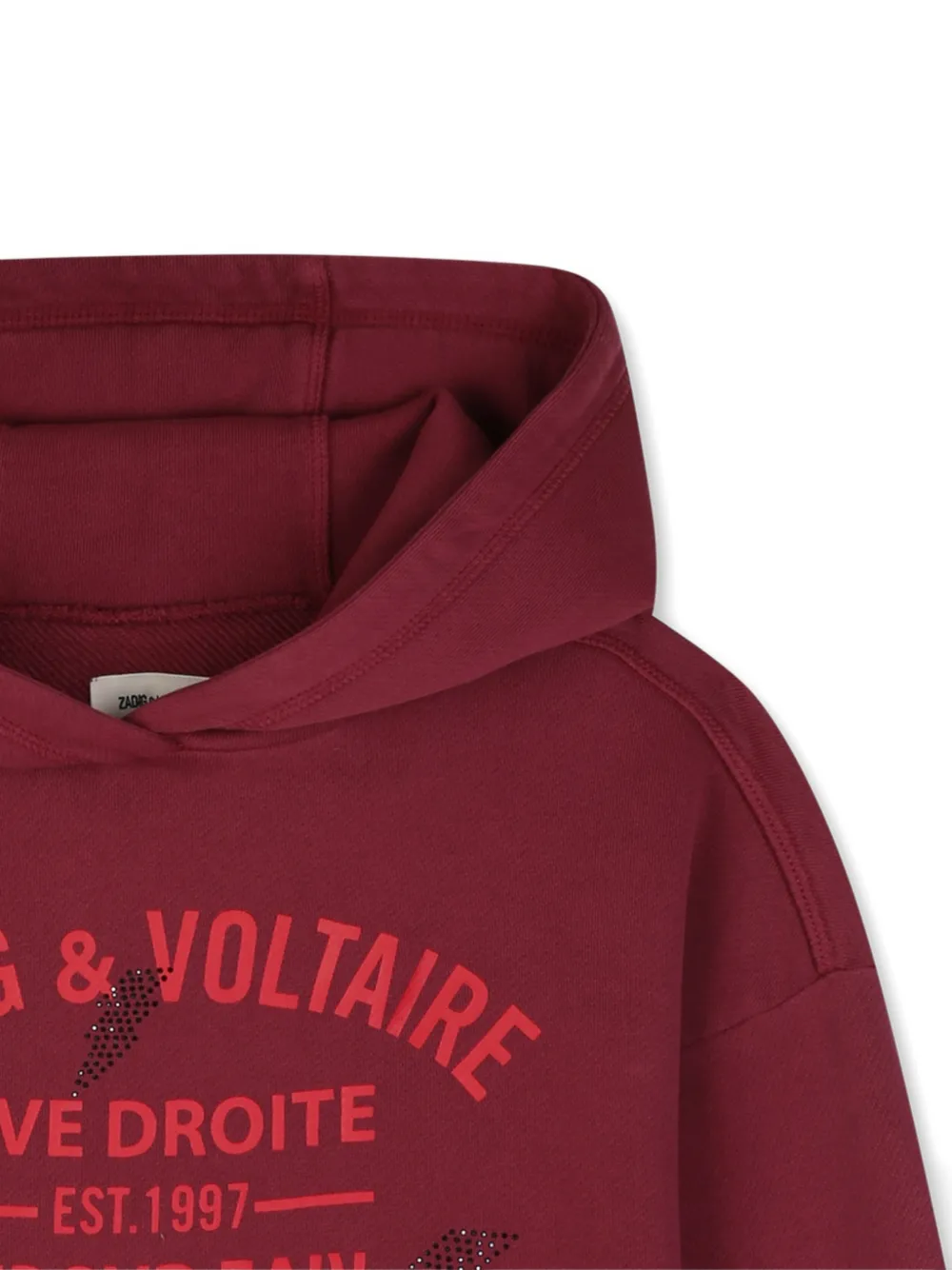 Zadig & Voltaire Kids Hoodie verfraaid met stras Rood