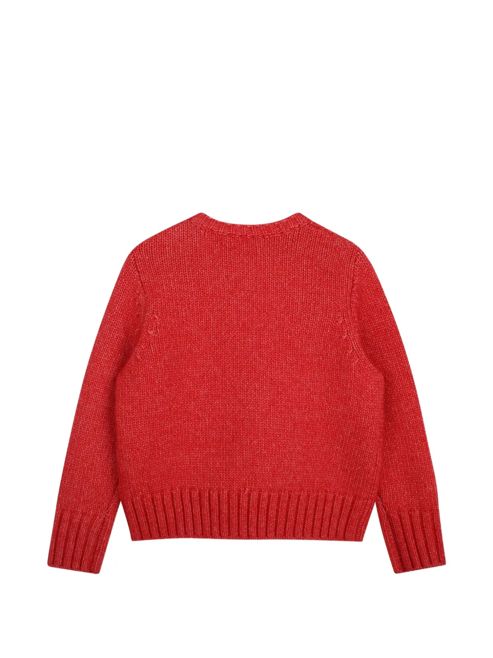 Zadig & Voltaire Kids Intarsia trui met knopen op de schouders Rood