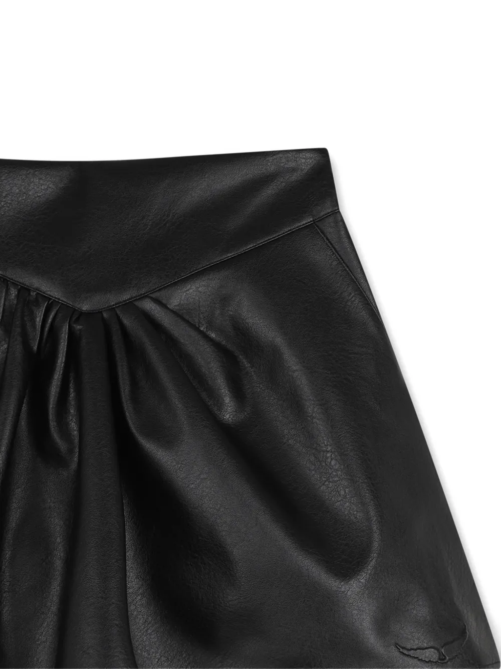 Zadig & Voltaire Kids Rok van imitatieleer met plooien Zwart
