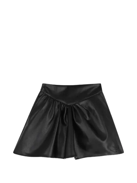 Zadig & Voltaire Kids pleated faux-leather skirt
