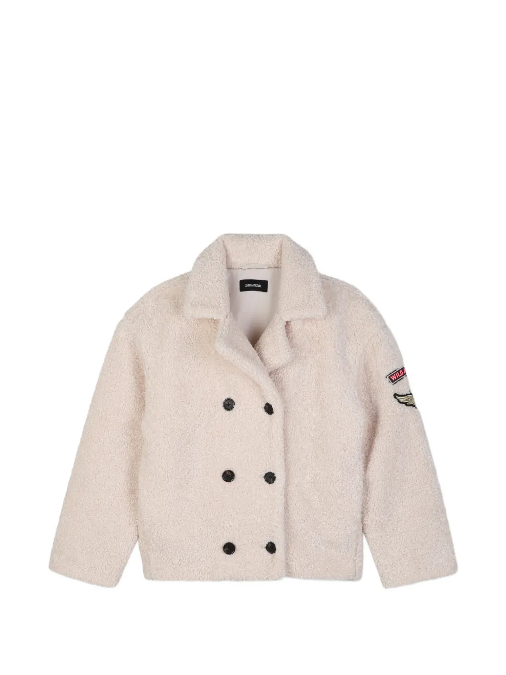 Zadig & Voltaire Kids Giacca doppiopetto in shearling sintetico - Toni neutri