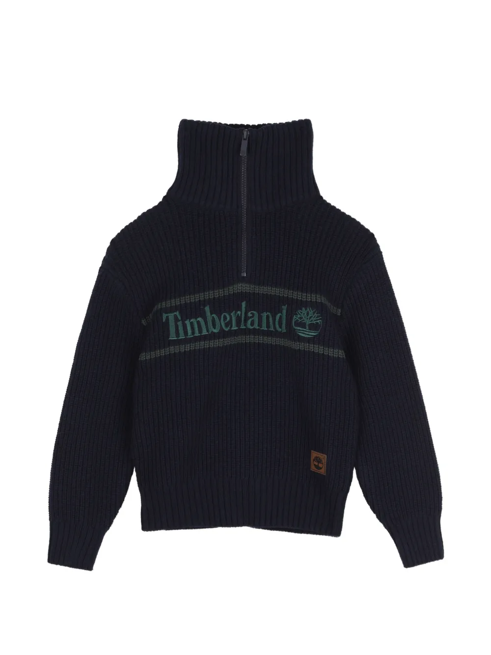 Timberland Kids Maglione con logo e zip - Blu