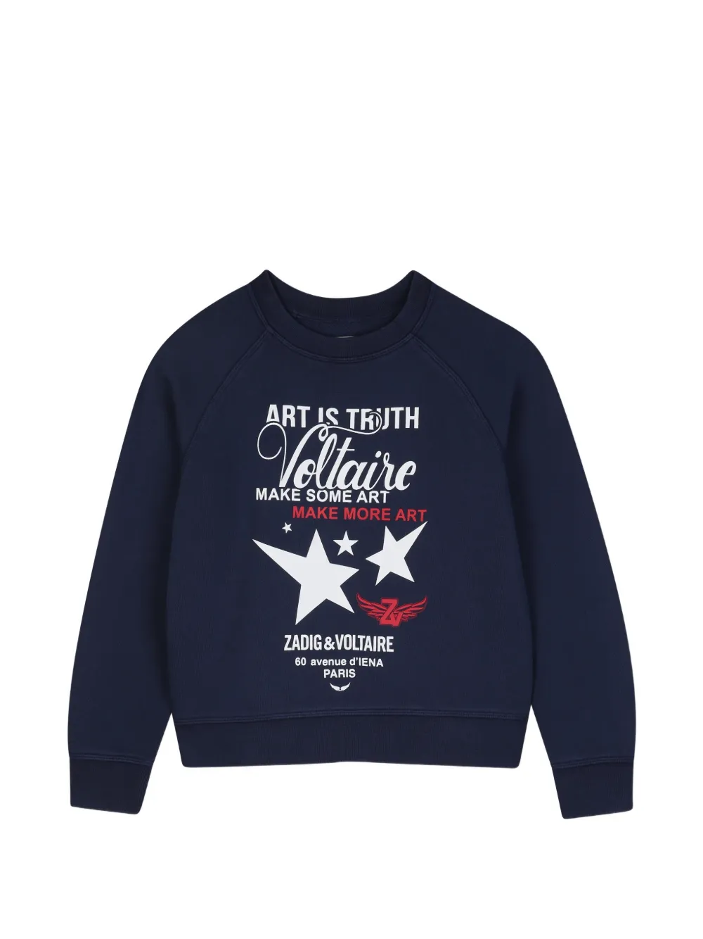 Zadig & Voltaire Kids Maglione con maniche raglan - Blu