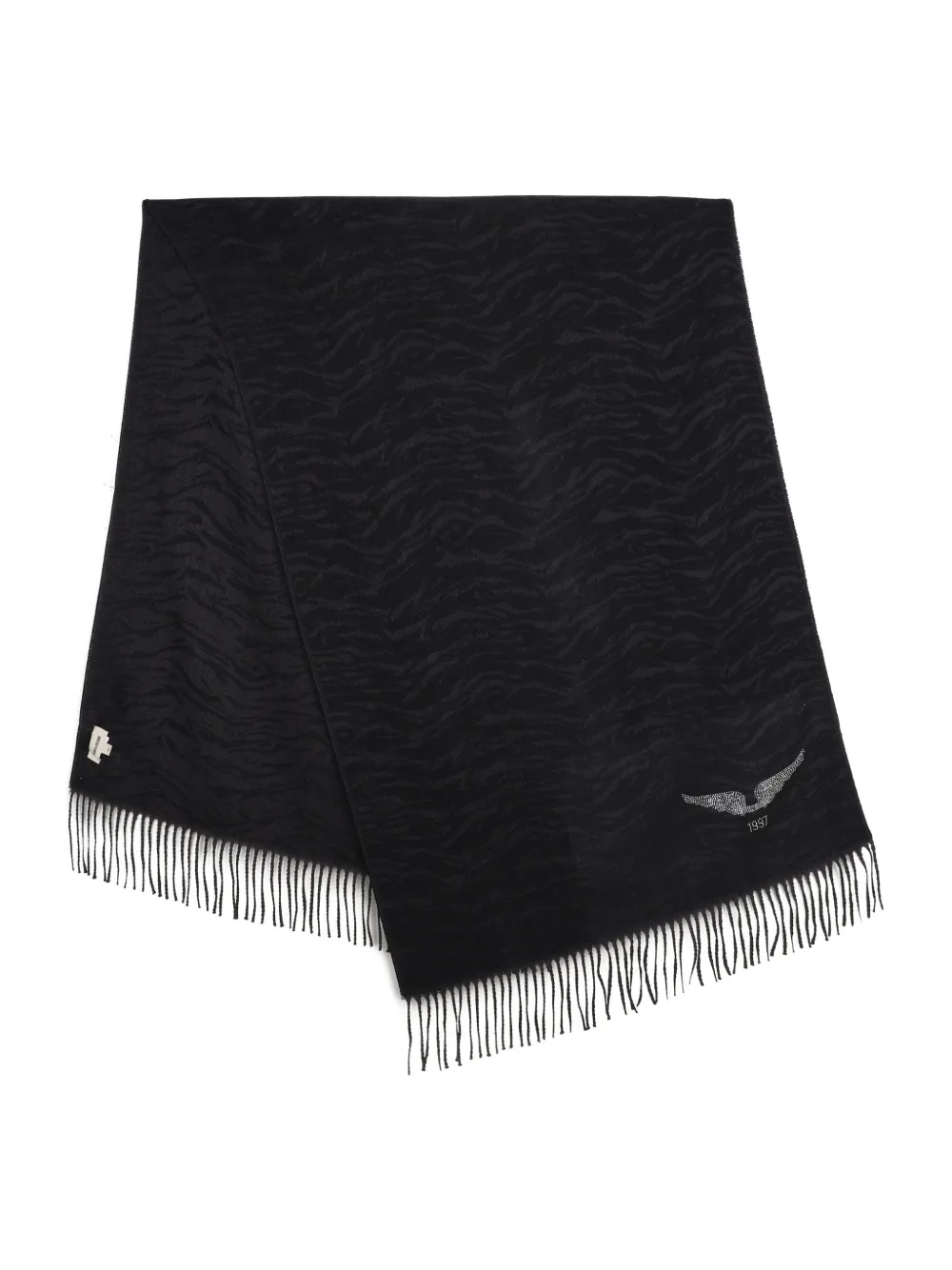Zadig & Voltaire Kids Sciarpa con strass - Nero