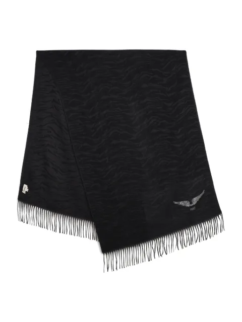 Zadig & Voltaire Kids tiger-pattern strass-embellished scarf