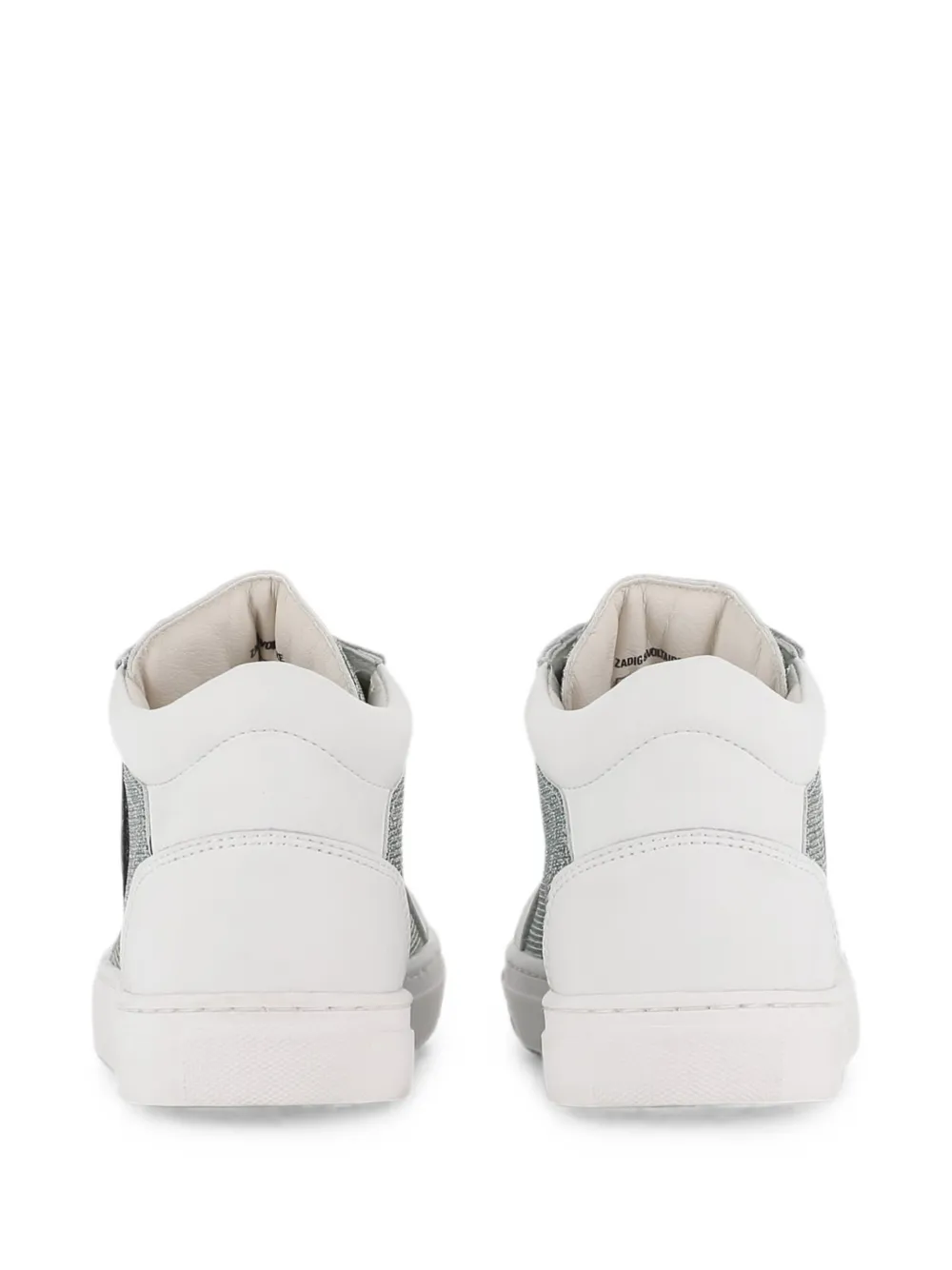 Zadig & Voltaire Kids glitter-effect logo-print sneakers Wit