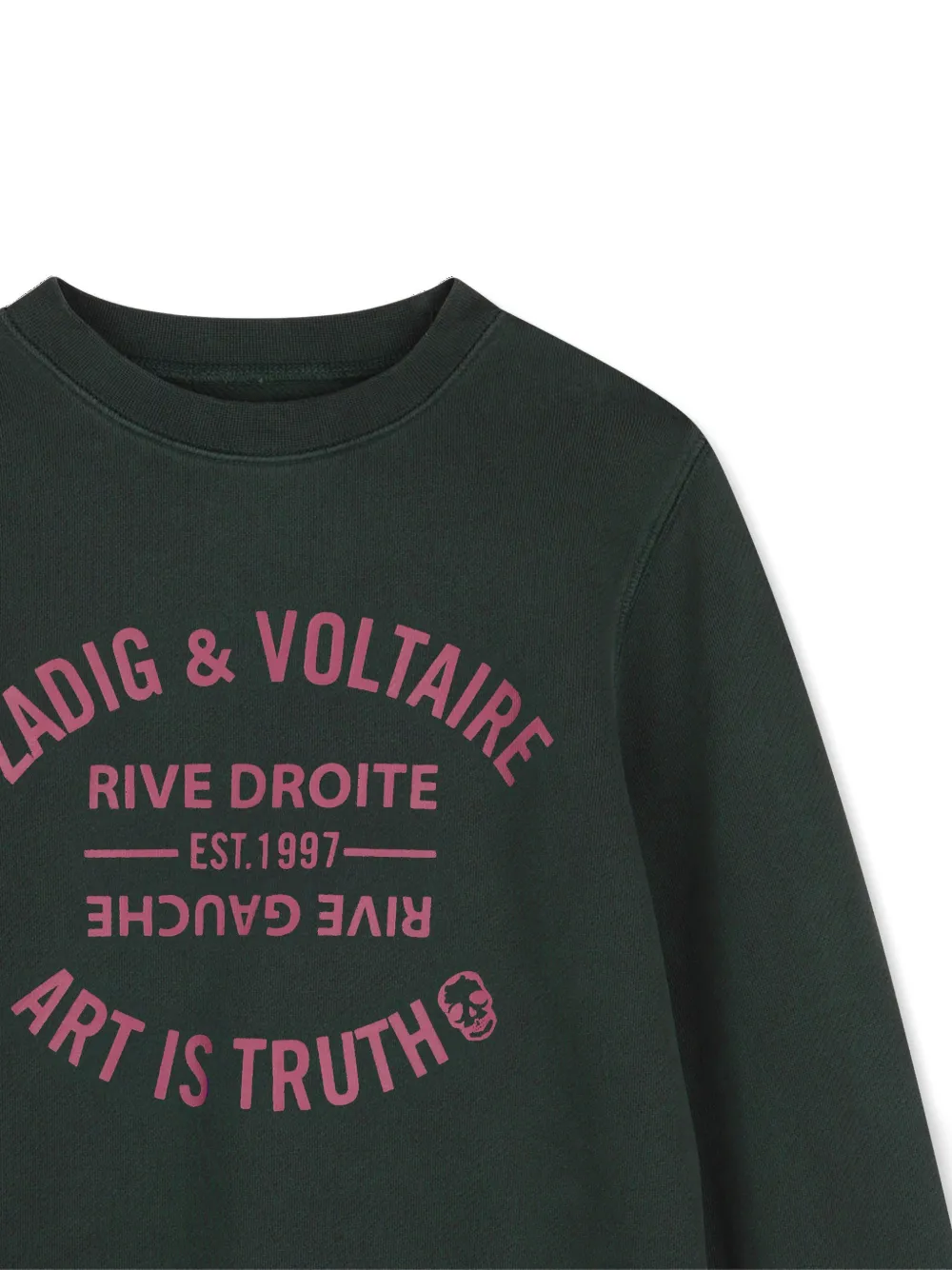 Zadig & Voltaire Kids Sweater met logoprint Groen