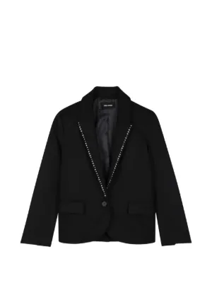 Dolce & Gabbana Kids Studded Leather Biker Jacket | Black | FARFETCH
