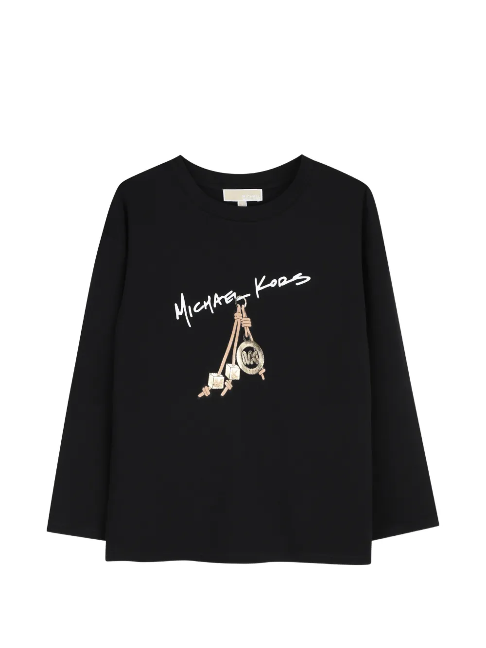 Michael Kors Kids T-shirt con stampa grafica e maniche lunghe - Nero