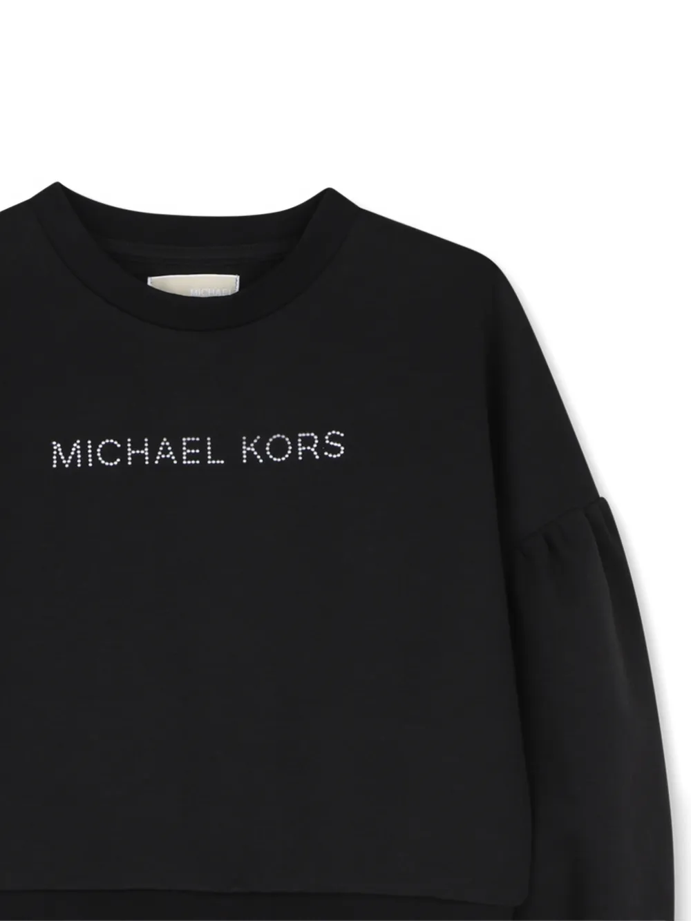 Michael Kors Kids Jurk met monogramprint en gelaagd effect Zwart