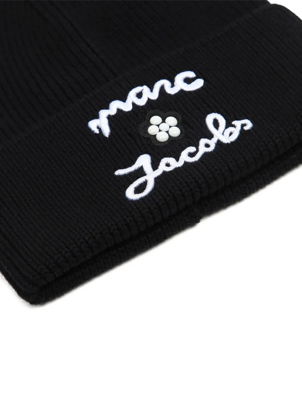 Marc Jacobs Kids Muts met geborduurd logo Zwart