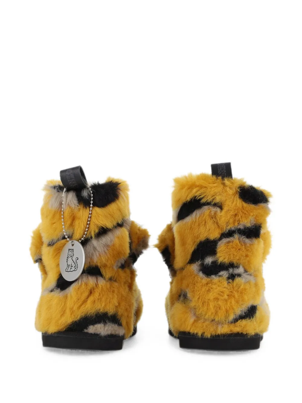 Kenzo Kids Laarzen van imitatiebont met tijger-print Geel
