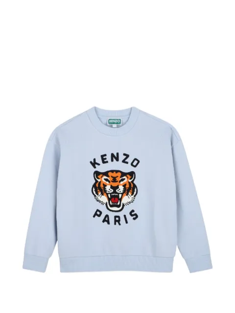 Kenzo Kids suéter con motivo Tigre y cuello redondo