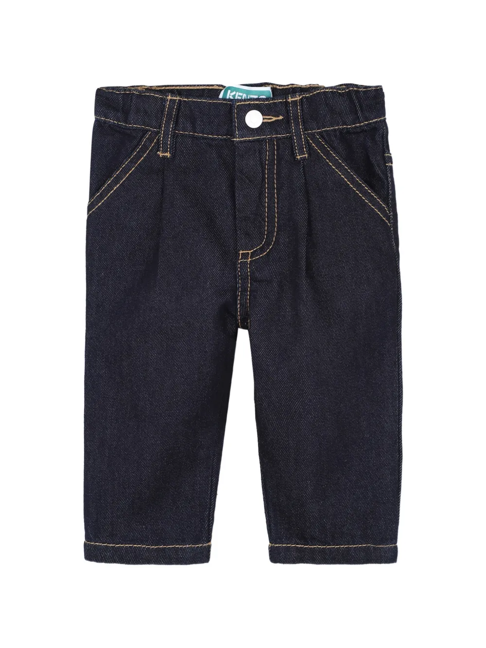 Kenzo Kids Jeans con cuciture a contrasto - Blu