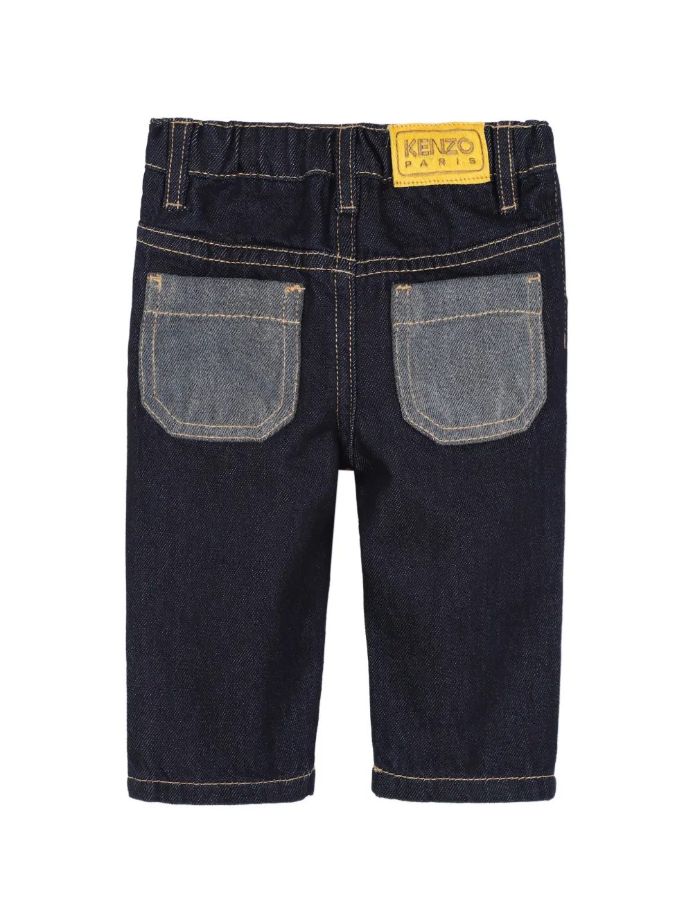 Kenzo Kids Jeans met contrasterende stiksels Blauw
