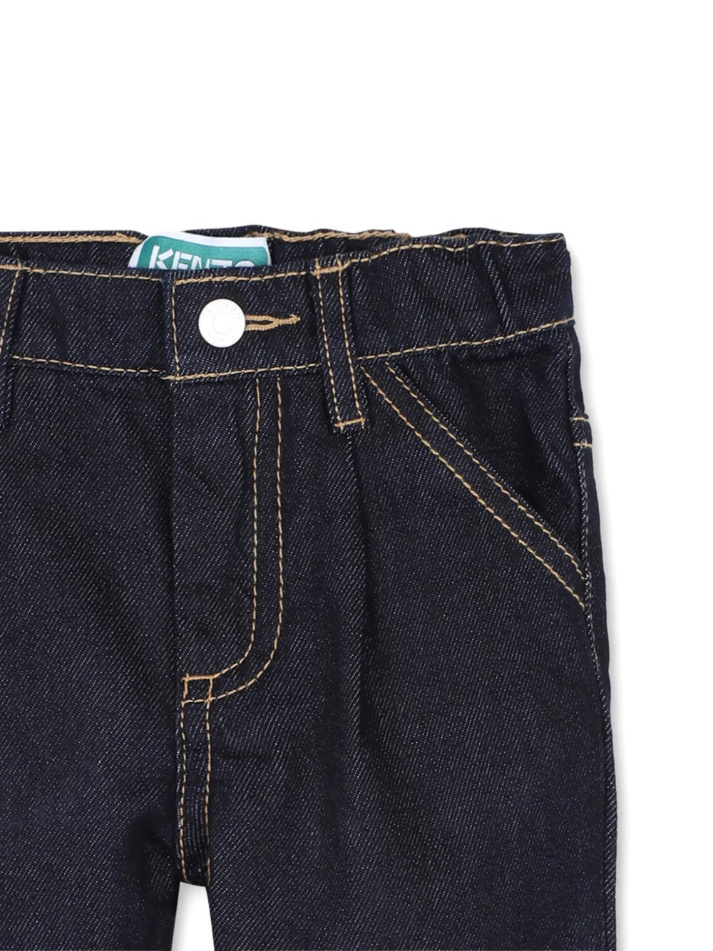 Kenzo Kids Jeans met contrasterende stiksels Blauw