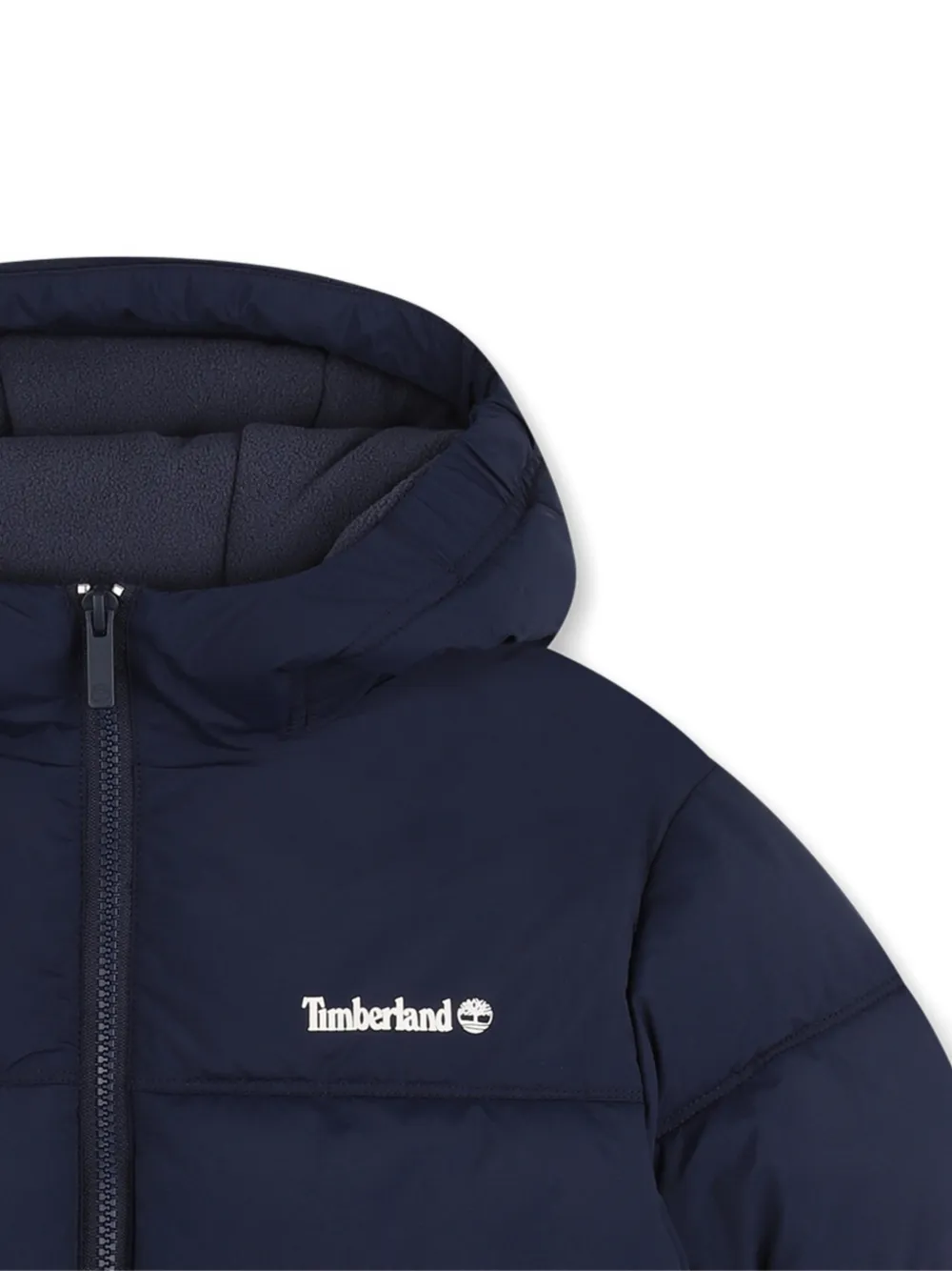 Timberland Kids Gewatteerd jack met logoprint Blauw