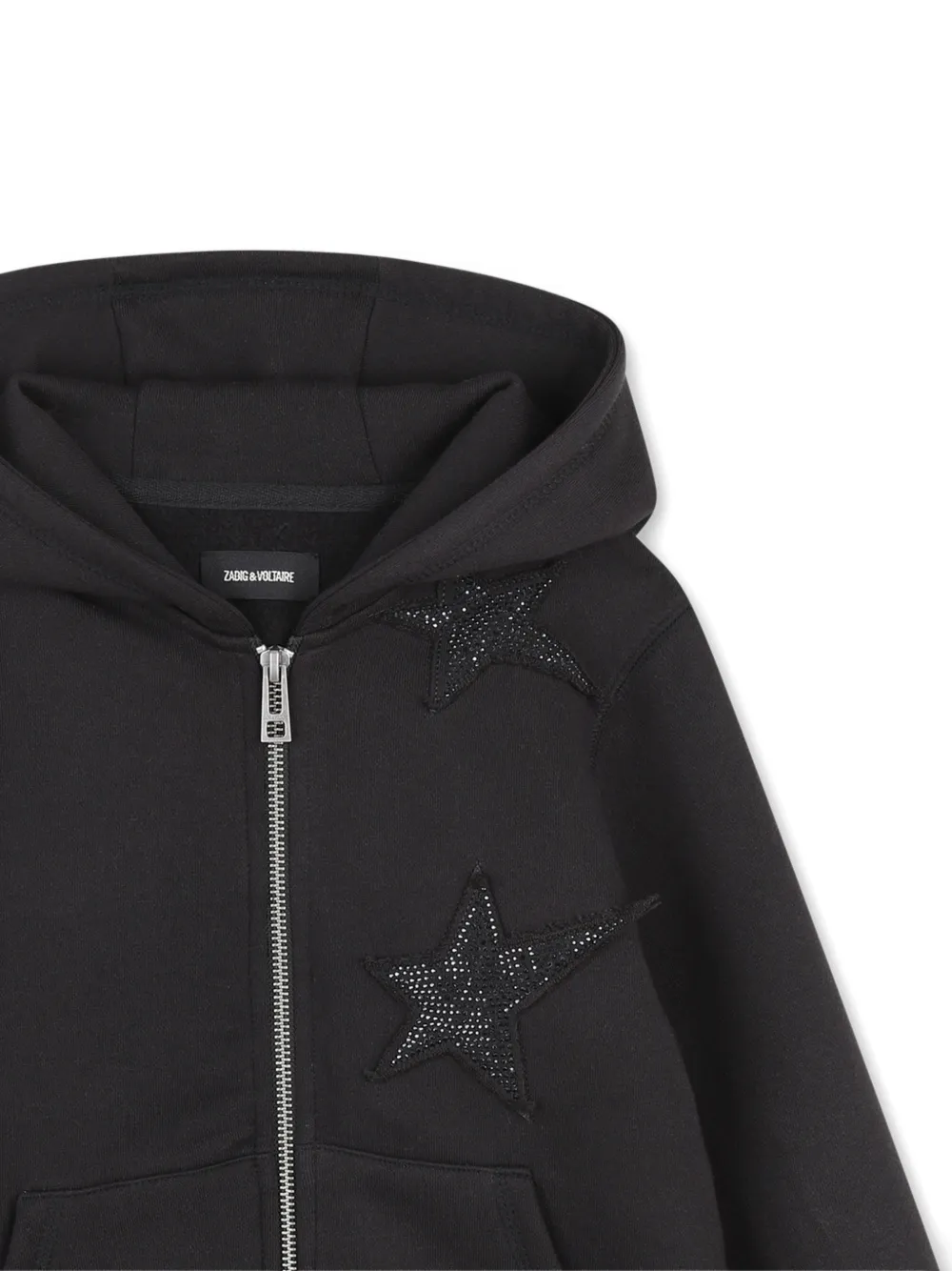 Zadig & Voltaire Kids Hoodie met sterpatch Zwart