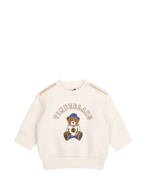 Timberland Kids bear-print cotton sweater