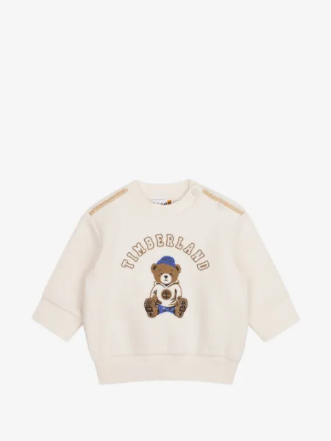 Timberland Kids bear-print cotton sweater