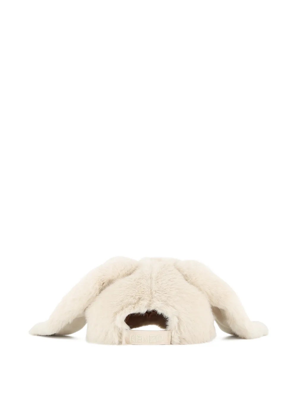 Kenzo Kids Pet met konijnenoren van imitatiebont Beige