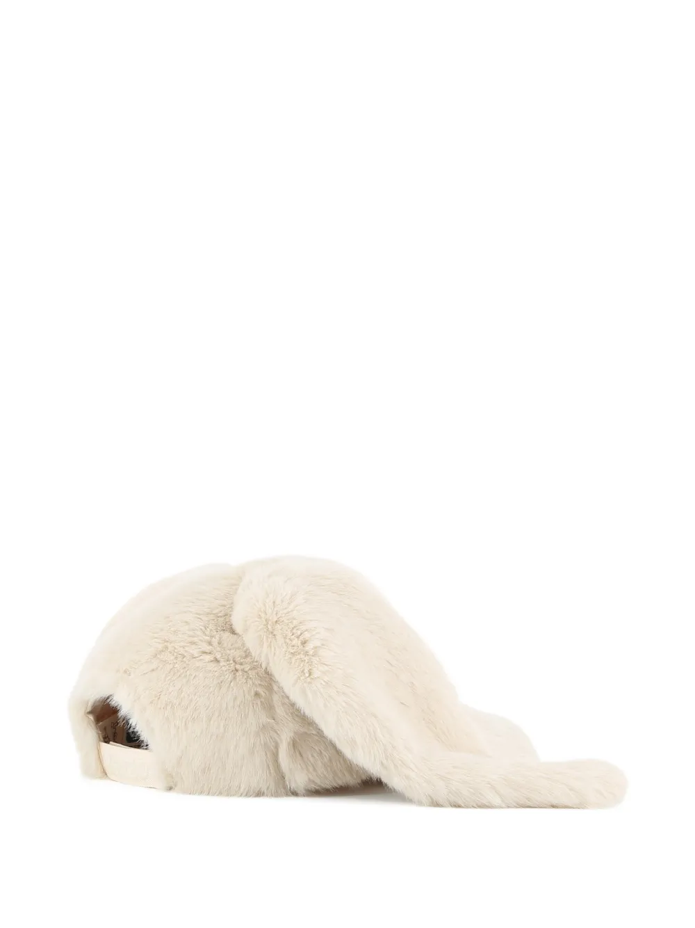 Kenzo Kids Pet met konijnenoren van imitatiebont Beige