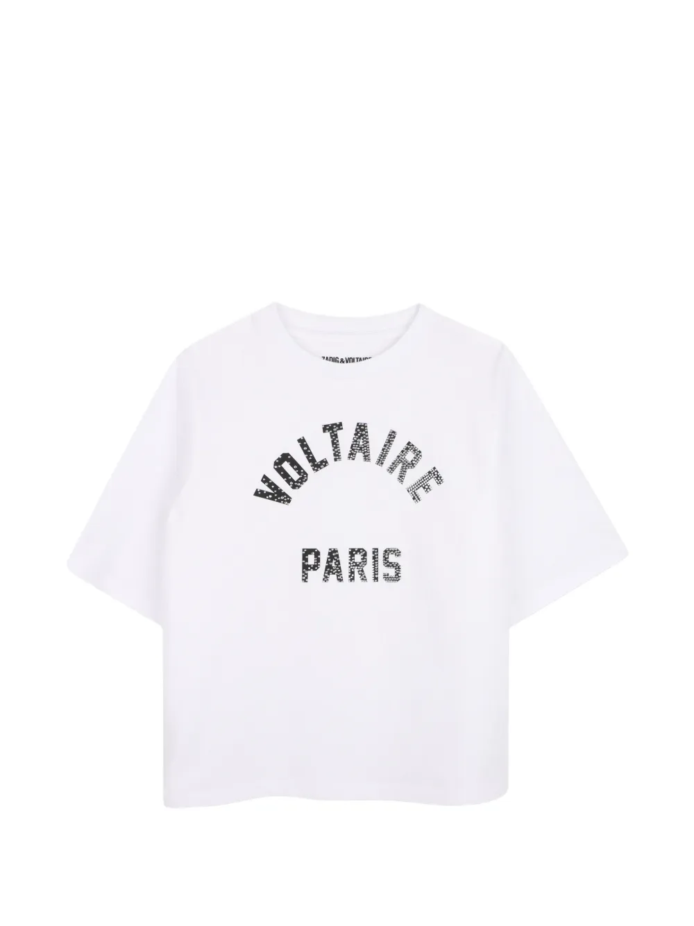Zadig & Voltaire Kids T-shirt con logo e strass - Bianco