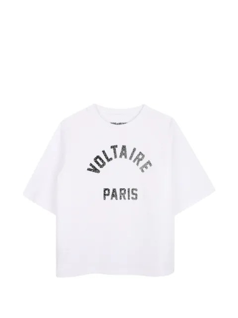 Zadig & Voltaire Kids rhinestone-embellished logo T-shirt