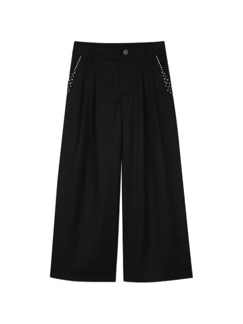 Zadig & Voltaire Kids pantalones plisados con detalles de cristal