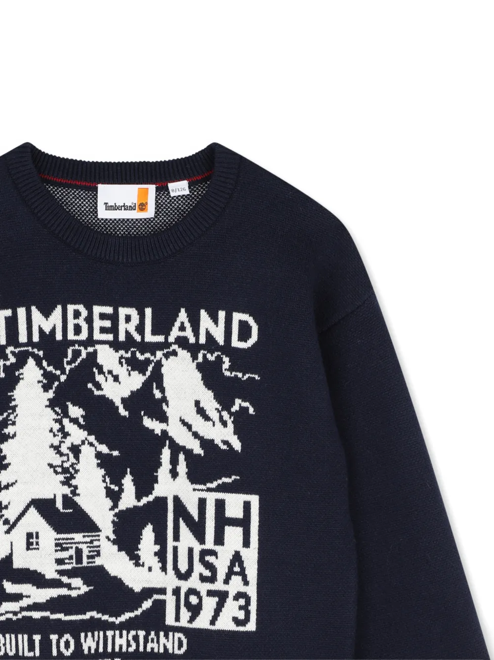 Timberland Kids Trui met grafische print Blauw