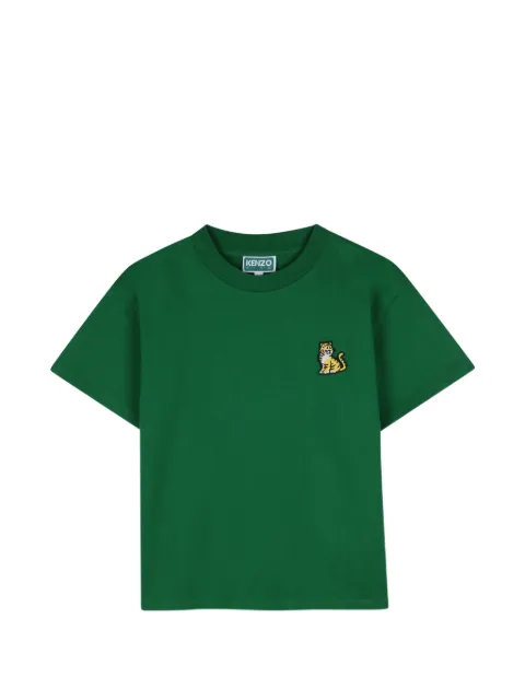 Kenzo Kids tiger-patch T-shirt