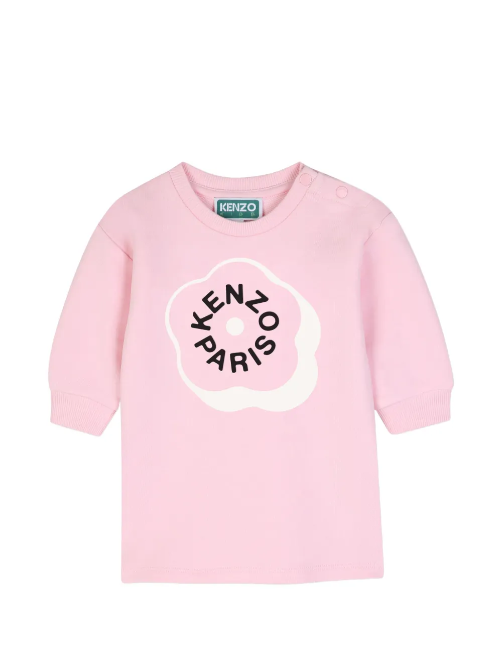Kenzo Kids Abito con stampa Boke Flower - Rosa