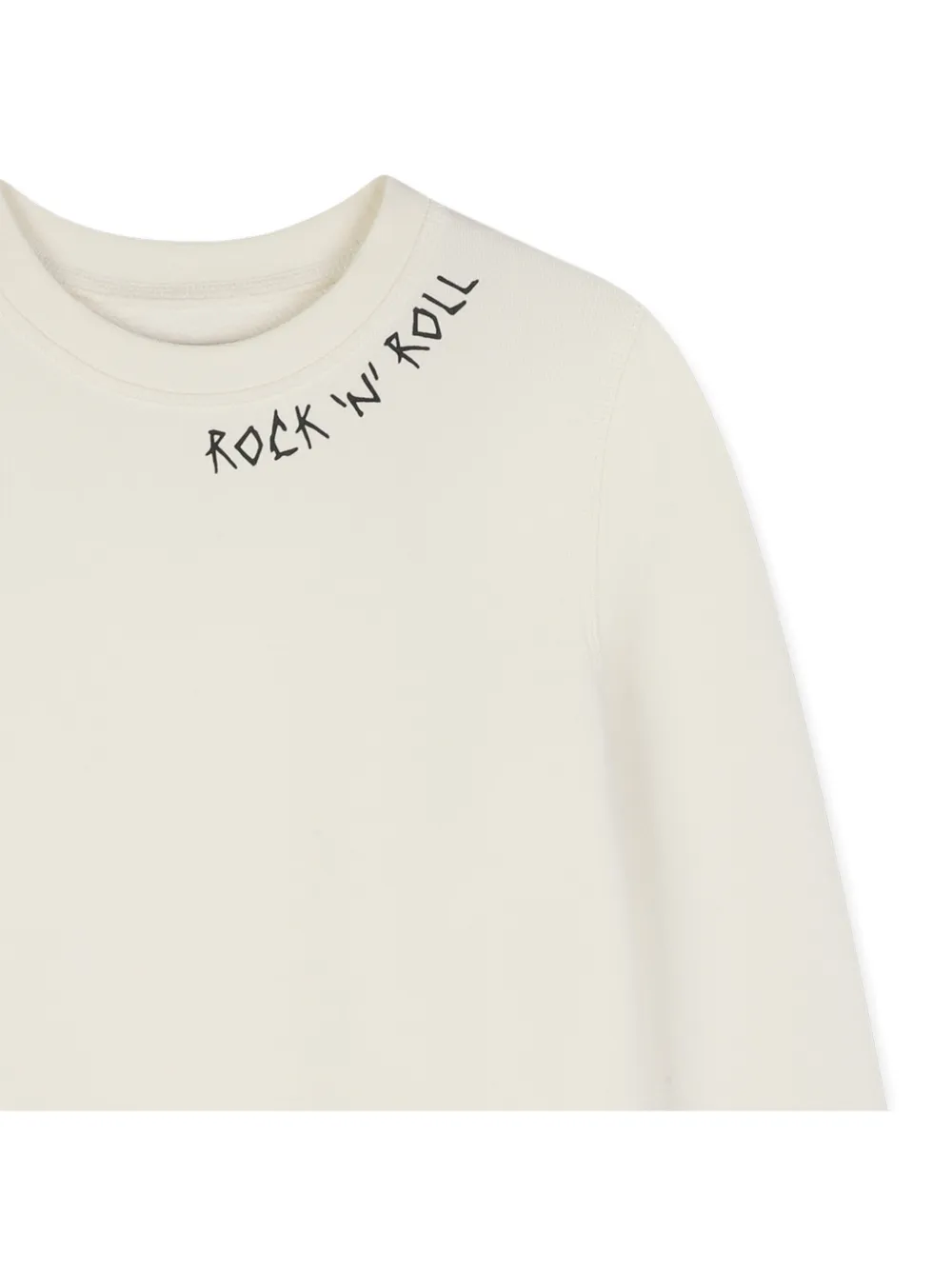 Zadig & Voltaire Kids Katoenen trui met tekst Beige
