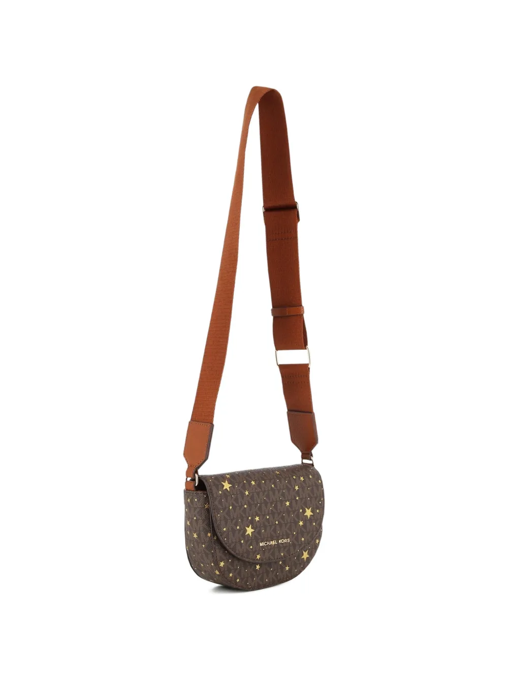 Michael Kors Kids Schoudertas met monogram-print en ster-patroon Bruin