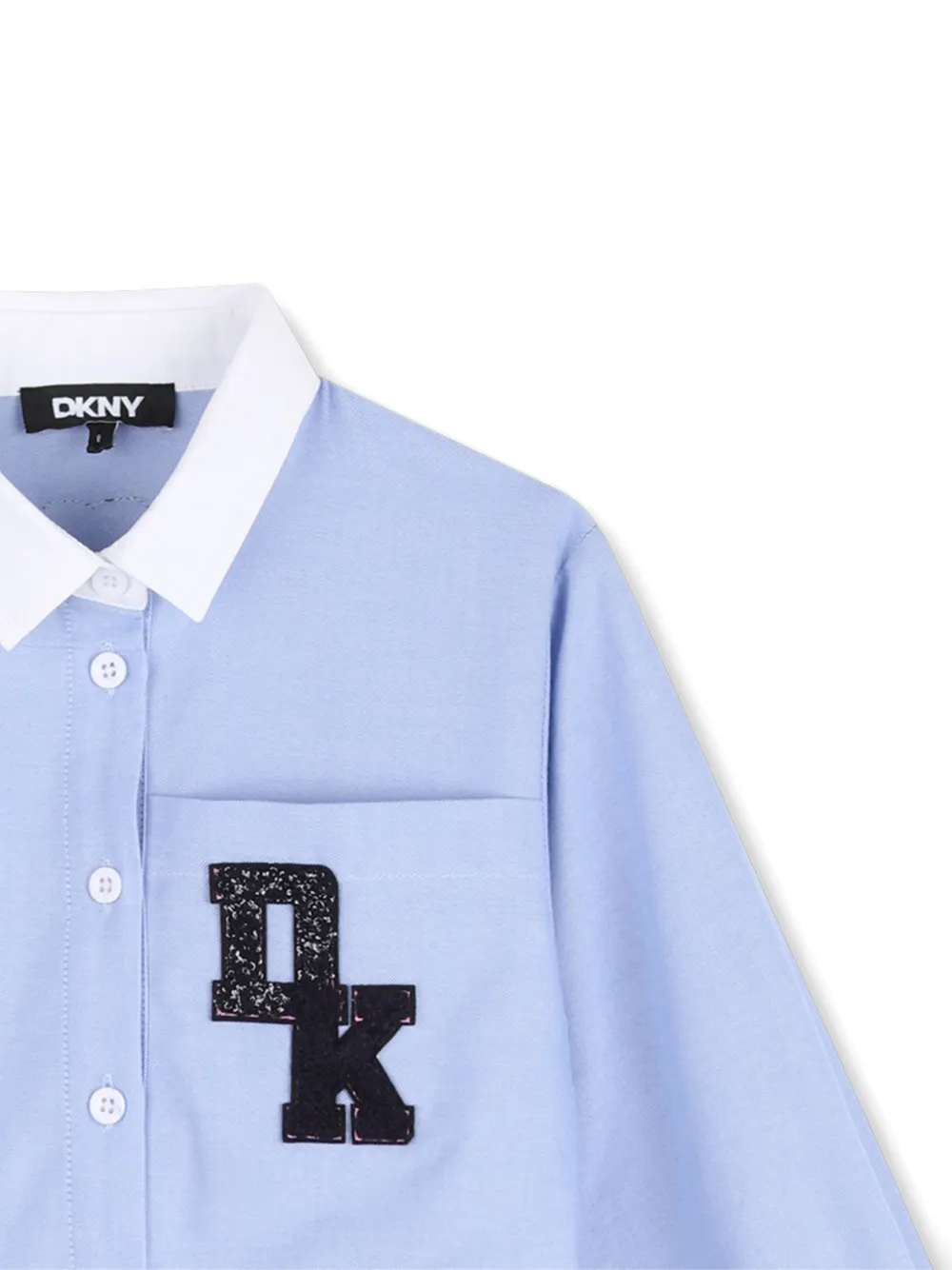 Dkny Kids Geplooide jurk met logopatch Blauw