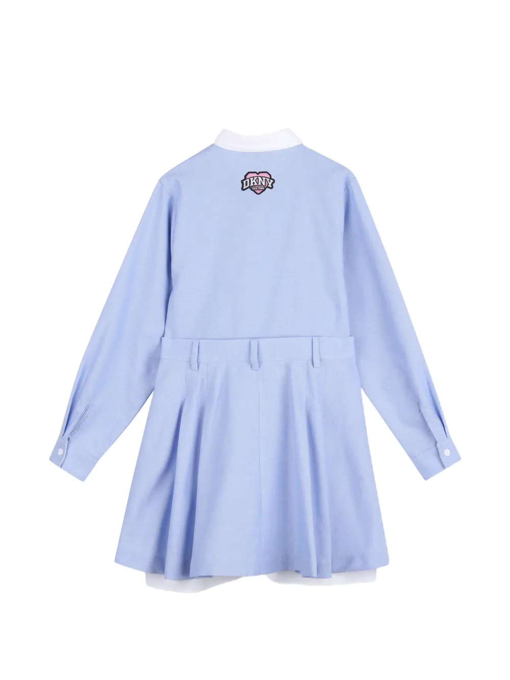 Dkny Kids Geplooide jurk met logopatch Blauw
