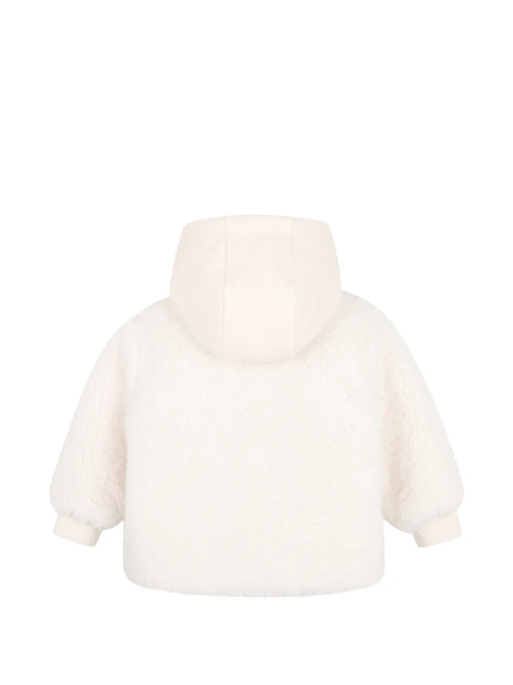 Timberland Kids Fleece jack met textuur en capuchon Beige