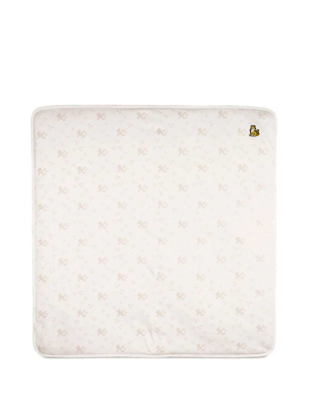 Kenzo Kids Deken met tijger-patch en logo-print Beige