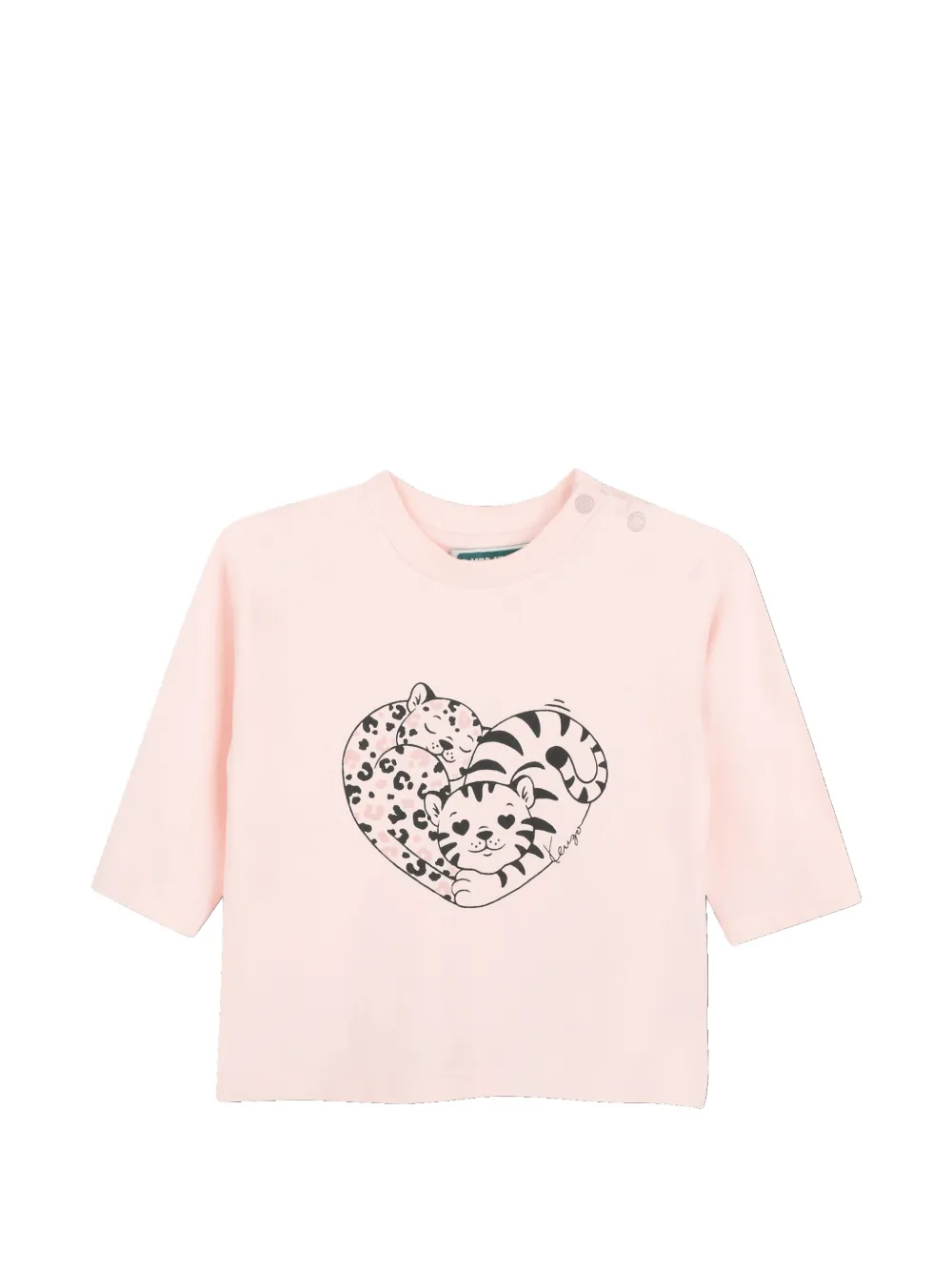 Kenzo Kids T-shirt con stampa grafica e maniche lunghe - Rosa
